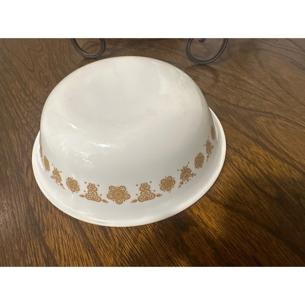 Vintage Corelle Butterfly Gold White Floral soup cereal bowl 6" dishwater read - Picture 3 of 4